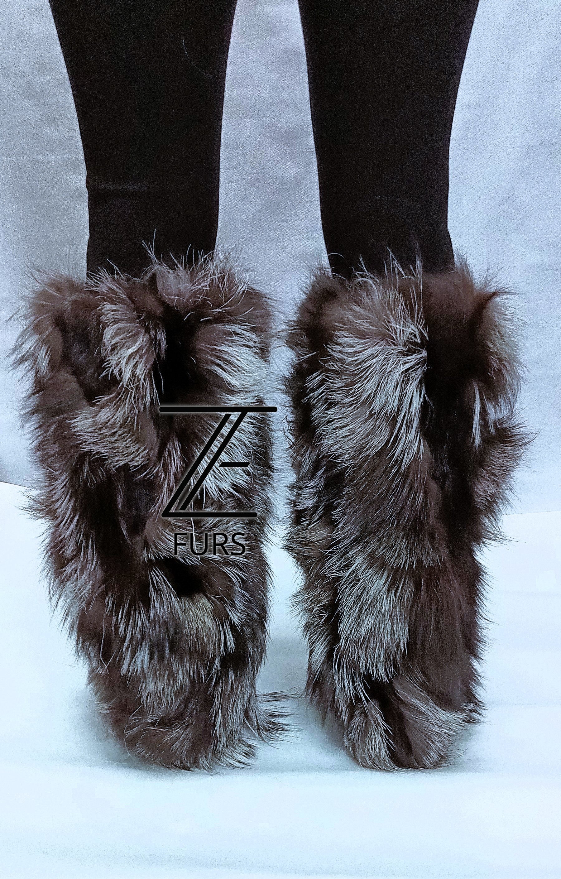Real Fox Fur Leg Warmers – Handmade Luxury Boot Covers