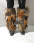 Real Fox Fur Leg Warmers – Handmade Luxury Boot Covers