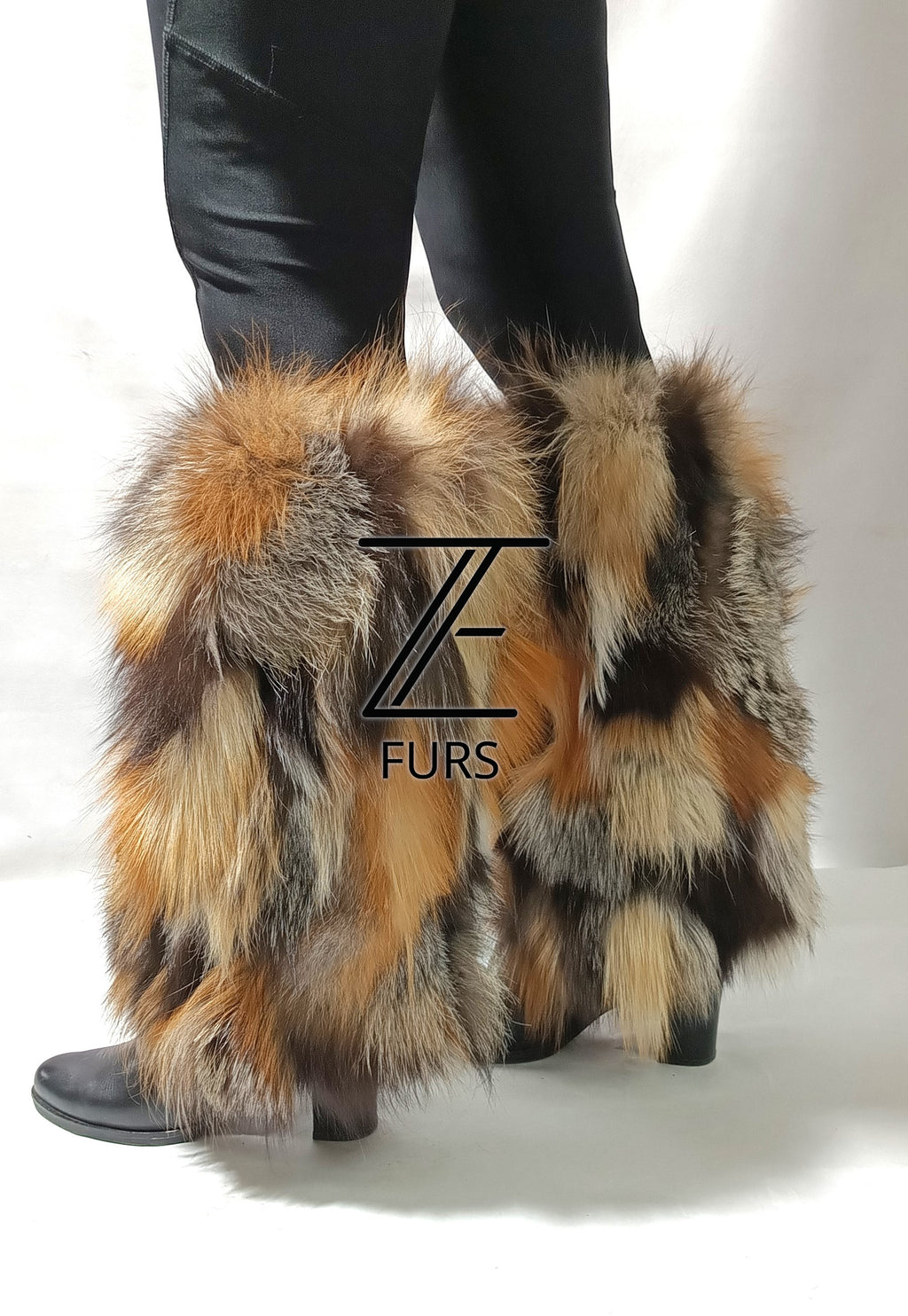 Real Fox Fur Leg Warmers – Handmade Luxury Boot Covers