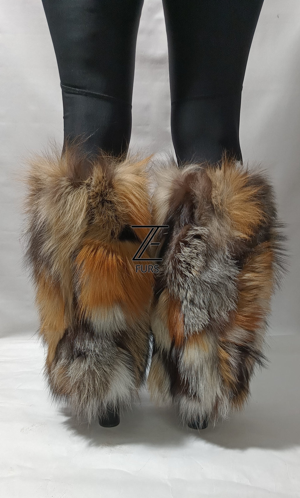 Real Fox Fur Leg Warmers – Handmade Luxury Boot Covers