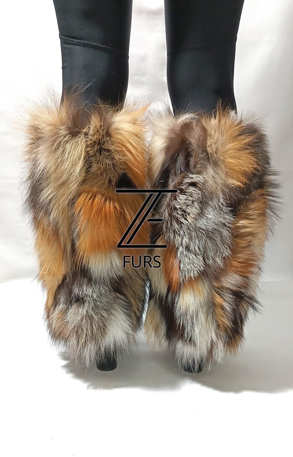 Real Fox Fur Leg Warmers – Handmade Luxury Boot Covers