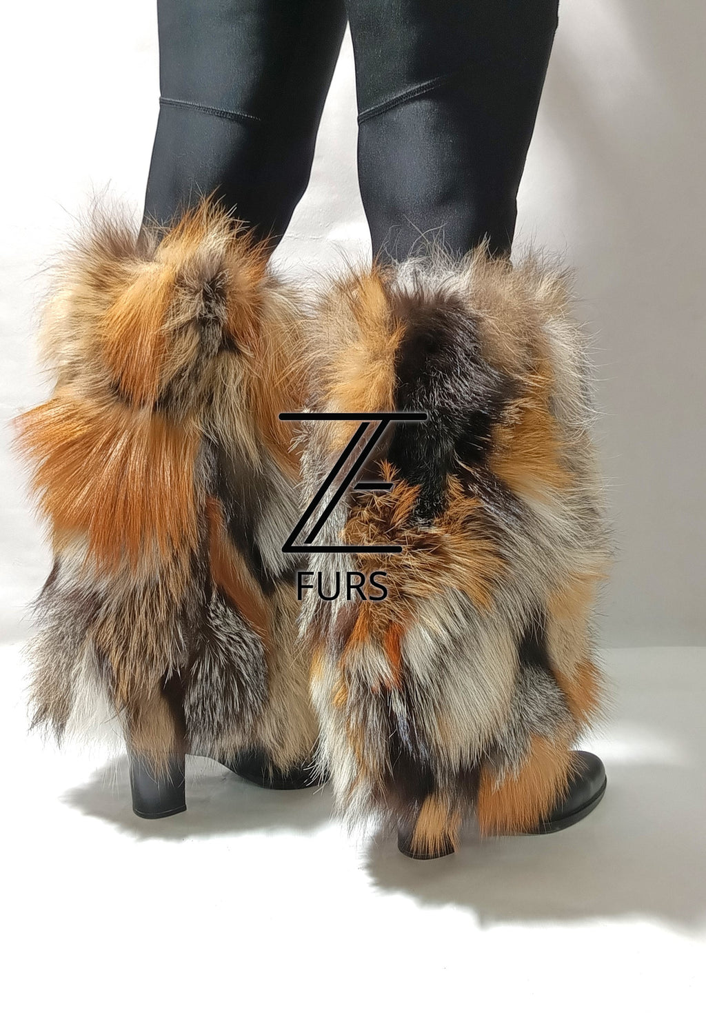 Real Fox Fur Leg Warmers – Handmade Luxury Boot Covers