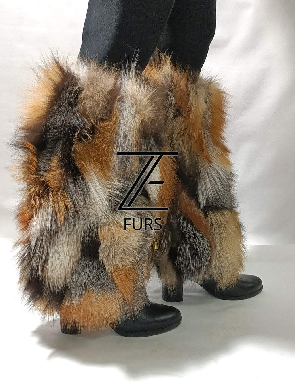 Real Fox Fur Leg Warmers – Handmade Luxury Boot Covers