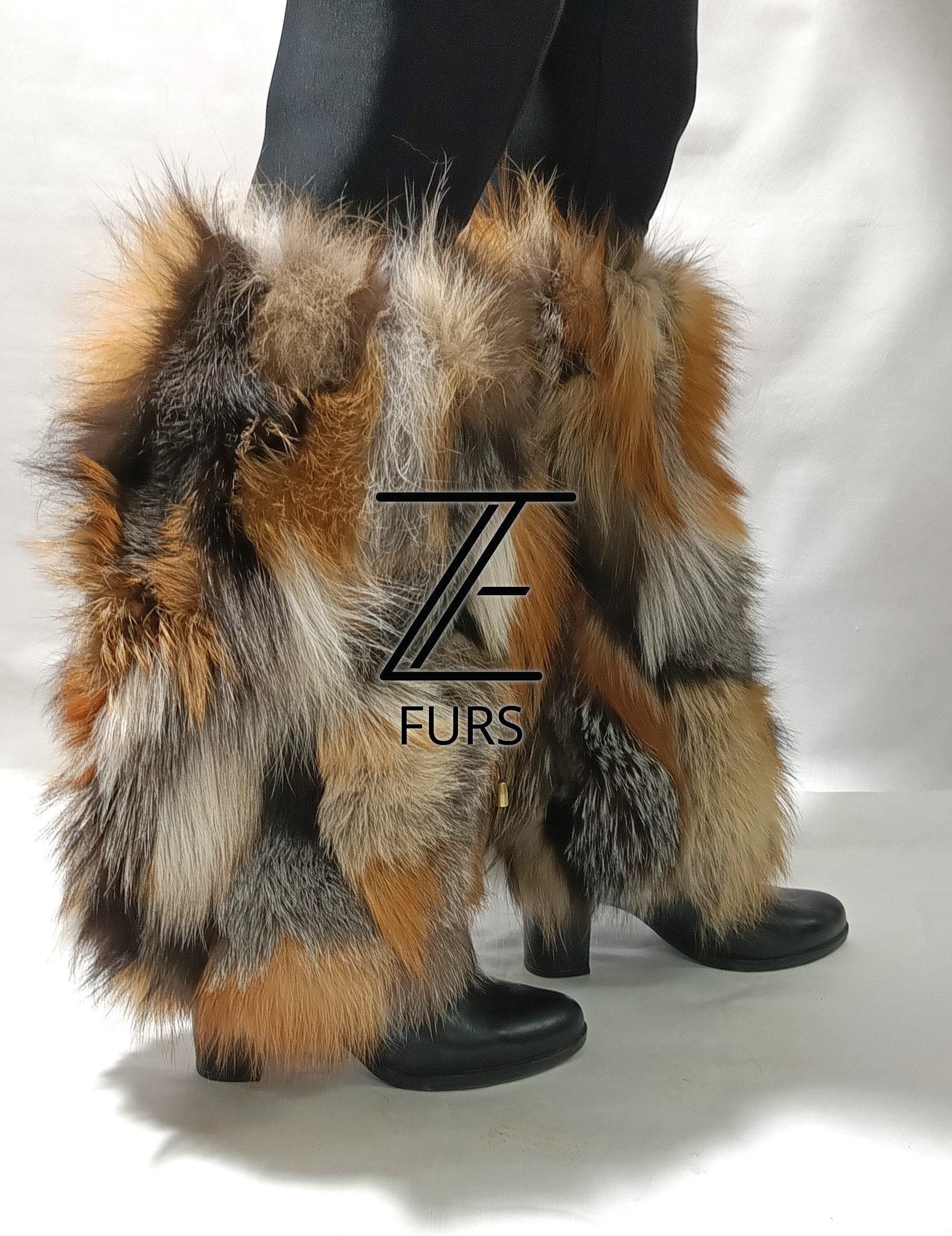 Real Fox Fur Leg Warmers – Handmade Luxury Boot Covers