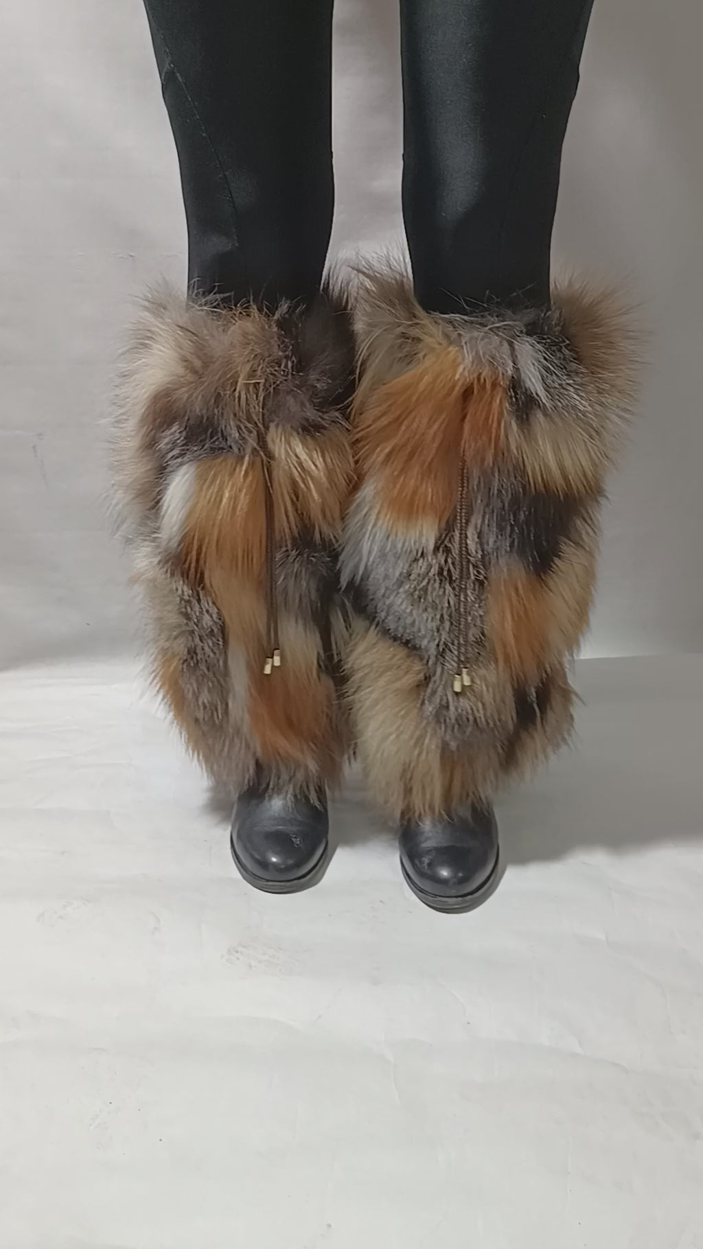 Real Fox Fur Leg Warmers – Handmade Luxury Boot Covers