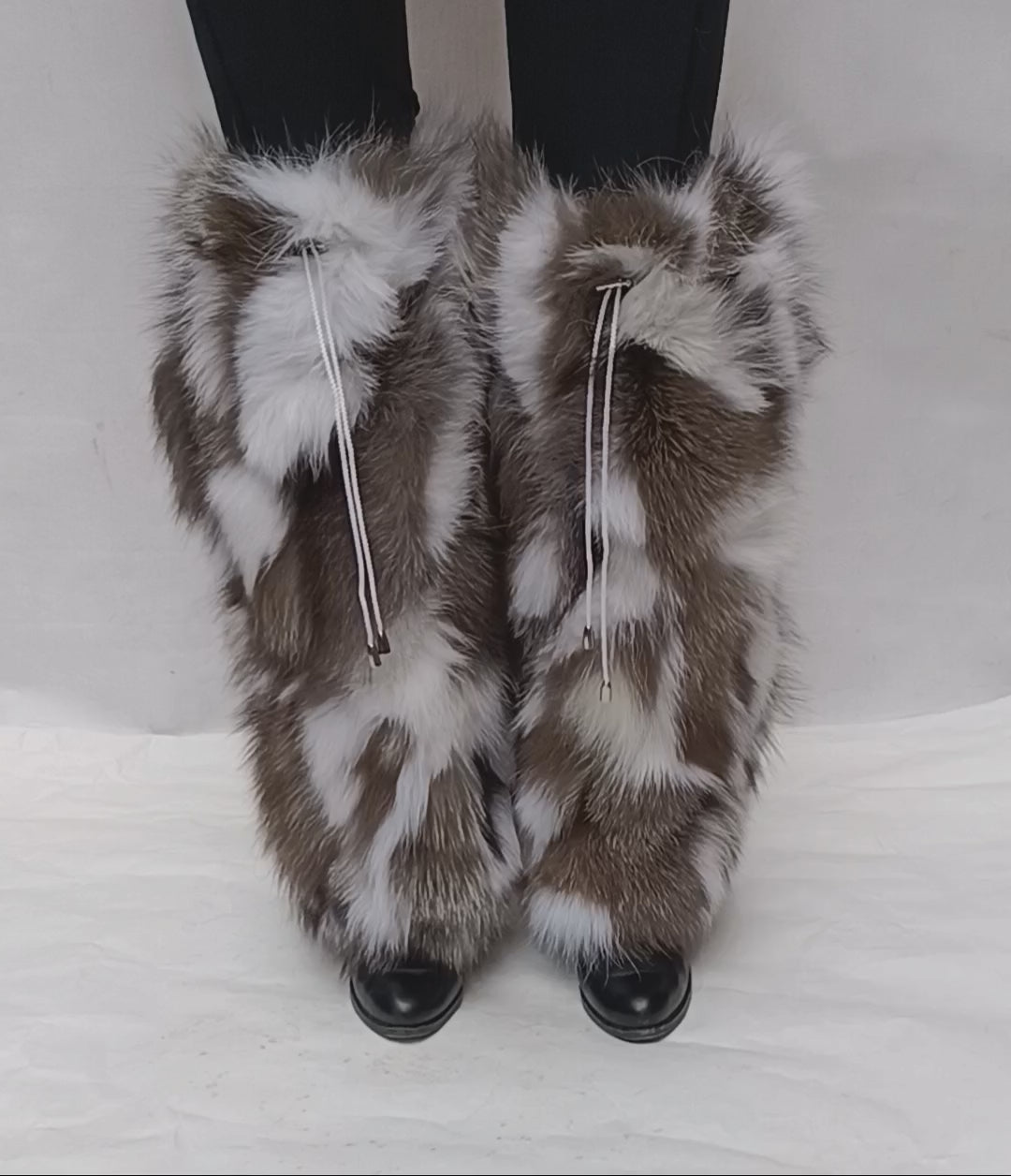 Real Fox Fur Leg Warmers – Handmade Luxury Boot Covers
